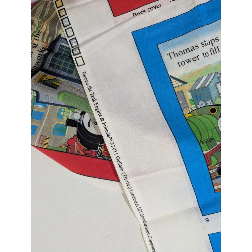 Thomas the Tank Engine Fabric Panel VIP by Cranston 2011 Soft Book Cotton‎ DIY